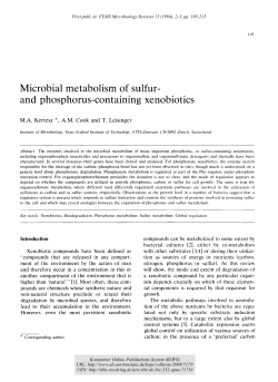 Microbial metabolism of sulfur- and phosphorus