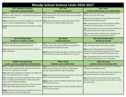 Moody School Science Units 2016-2017