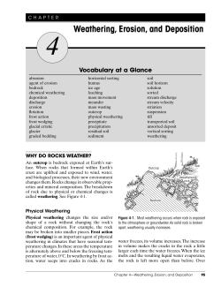 Weathering, Erosion, and Deposition