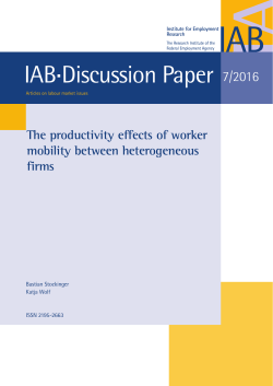 The productivity effects of worker mobility between