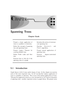 Chapter 5 Spanning Trees