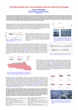 Coral Microatolls and a Low-resolution Record of Sea