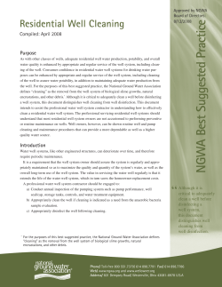 NGWA Best Suggested Practice - National Ground Water Association