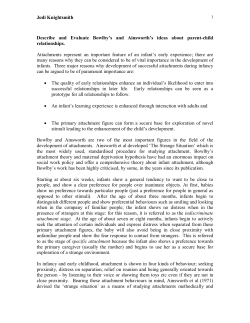 odi Knightsmith Describe and Evaluate Bowlbyrs and Ainsworthrs