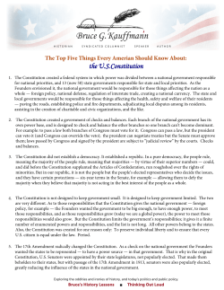 The Top Five Things Every American Should