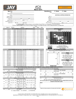 JAY&reg; X2&trade; Cushion Order Form