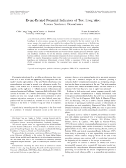 Event-Related Potential Indicators of Text Integration Across