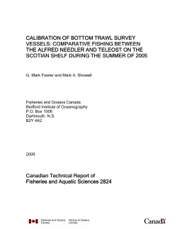 calibration of bottom trawl survey vessels: comparative fishing