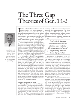 The Three Gap Theories of Gen. 1:1-2