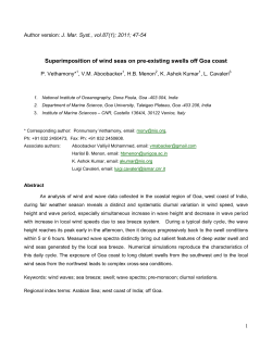 Superimposition of wind seas on pre-existing swells off