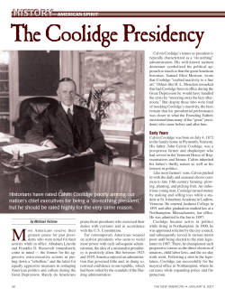 The Coolidge Presidency - morganhighhistoryacademy.org