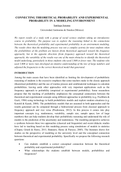 connecting theoretical probability and experimental probability in a