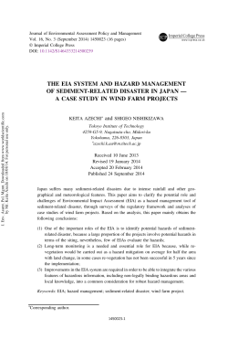 the eia system and hazard management of sediment