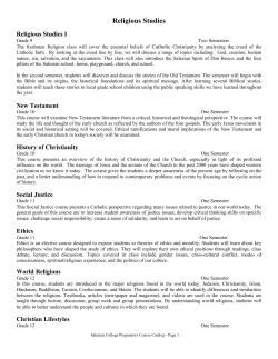 Religious Studies - Salesian College Preparatory