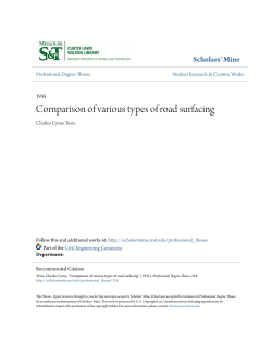 Comparison of various types of road surfacing