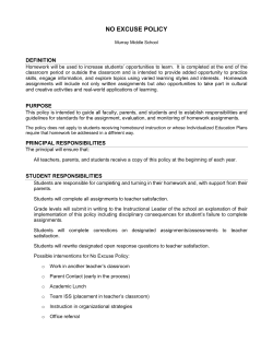 no excuse policy - Murray Independent Schools