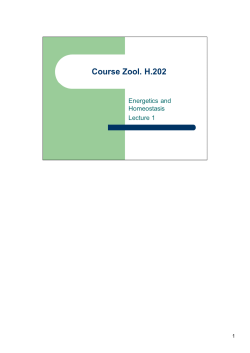 Lecture 1- Resource Allocation and Metabolism by Dr. Istiak Mahfuz