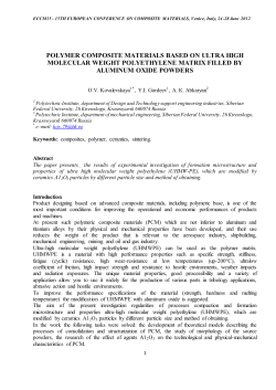 polymer composite materials based on ultra high molecular weight