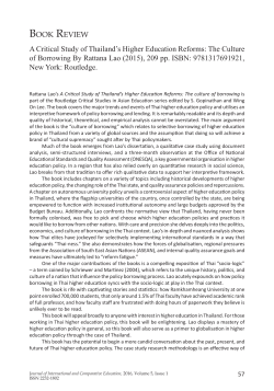 BOOK REVIEW A Critical Study of Thailand`s Higher