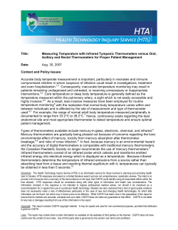 Measuring Temperature with Infrared Tympanic