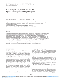 Is it what you see, or how you say it? Spatial bias in young and aged