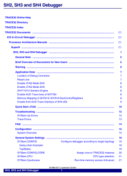 SH2, SH3 and SH4 Debugger