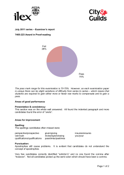 Page 1 of 2 July 2011 series &ndash; Examiner`s report 7465-223