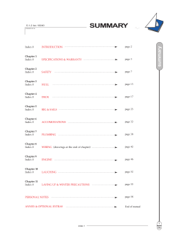 Sun Odyssey 40 Owners Manual