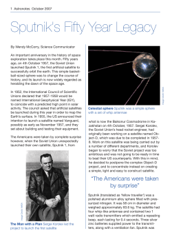 Sputnik`s Fifty Year Legacy