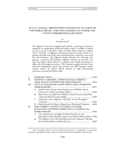 FREESTANDING INNOCENCE AS A GROUND FOR