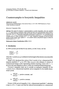 Katz, systolic freedom - University of Chicago Math