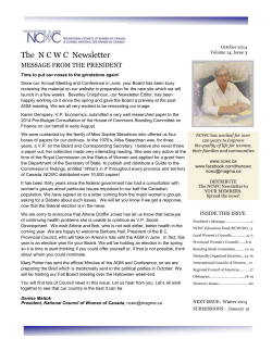 October 2014 - Montreal Council of Women