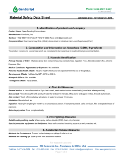 Material Safety Data Sheet