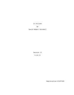 It Follows screenplay