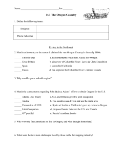 14.1 The Oregon Country