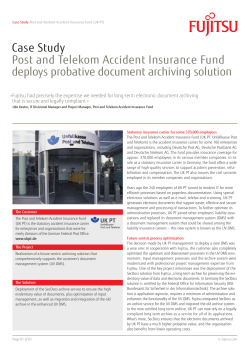 Case Study Post and Telekom Accident Insurance Fund