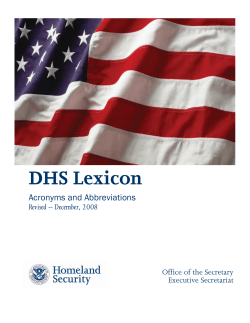 DHS Lexicon - National Paralegal College