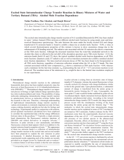 Excited State Intramolecular Charge Transfer Reaction in Binary