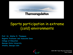 Sports participation in extreme (cold) environments