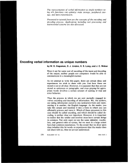 Encoding verbal information as unique numbers