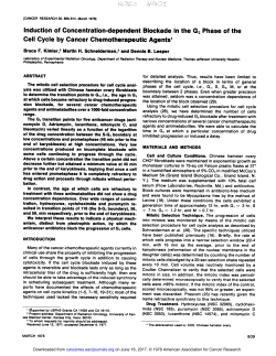 Induction of Concentration-dependent Blockade in the G2 Phase of
