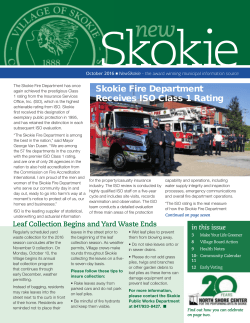 Skokie Fire Department Receives ISO Class 1