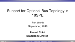 Support for Optional Bus Topology in 10SPE