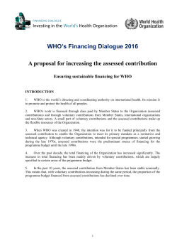 proposed 10% increase - World Health Organization