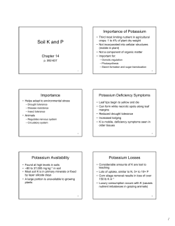 Soil K and P