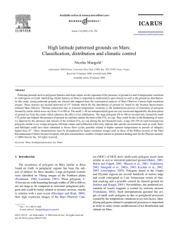High latitude patterned grounds on Mars: Classification, distribution
