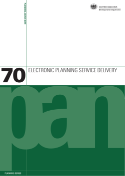 Planning Advice Note on Electronic Planning Service Delivery