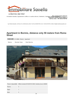 Apartment in Bormio, distance only 50 meters from Roma Street