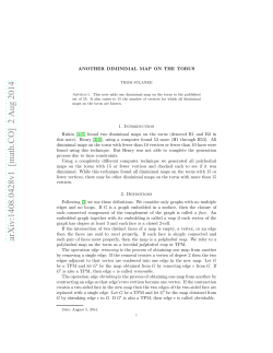 Another Diminimal Map on the Torus