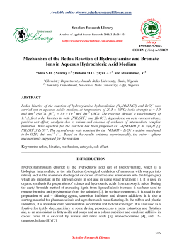 Mechanism of the Redox Reaction of Hydroxylamine and Bromate